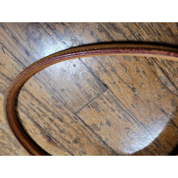 Dooney and Bourke Large Purse Orange Signature DB Canvas Leather Vintage Brown - Picture 10 of 16